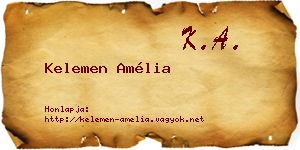 Kelemen Amélia névjegykártya
